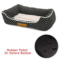 Dog bed - Dots Pattern - Black