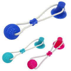 Rubber Ball Toy With Suction Cup- dog toy