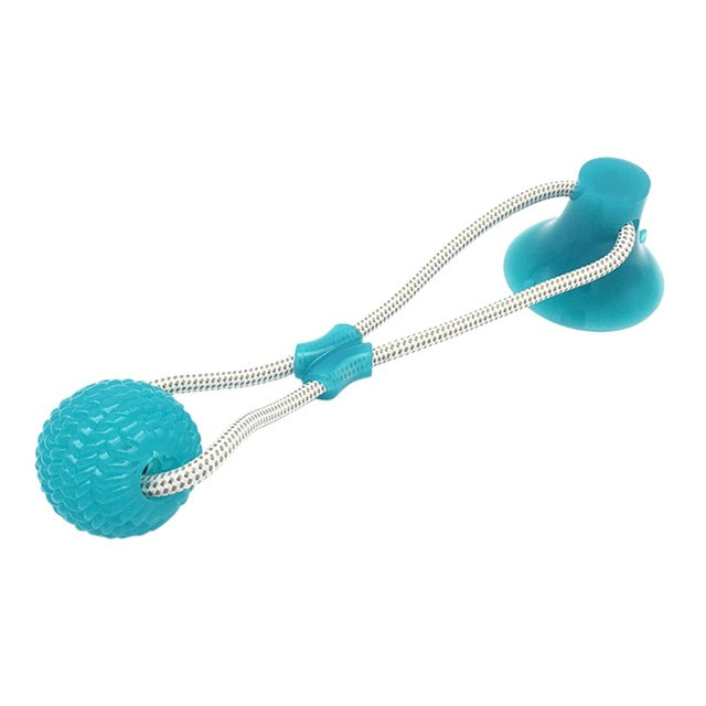 Rubber Ball Toy With Suction Cup- dog toy