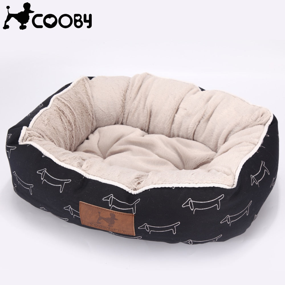 Pet bed - Dachshund Pattern - Black