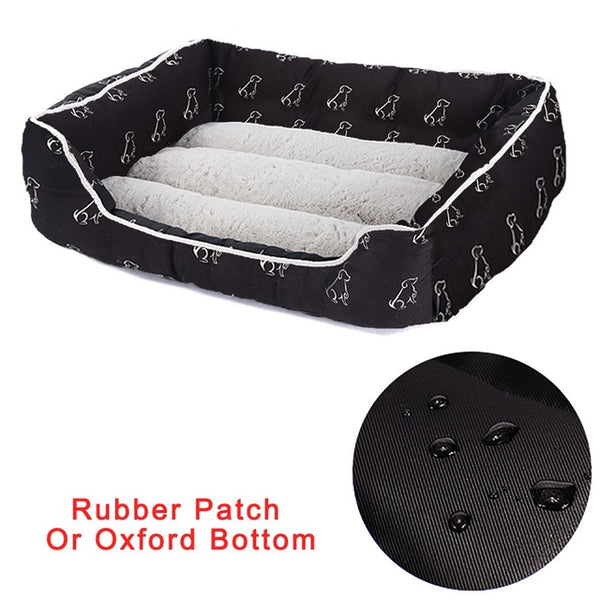 Dog bed - Dog Pattern - Black