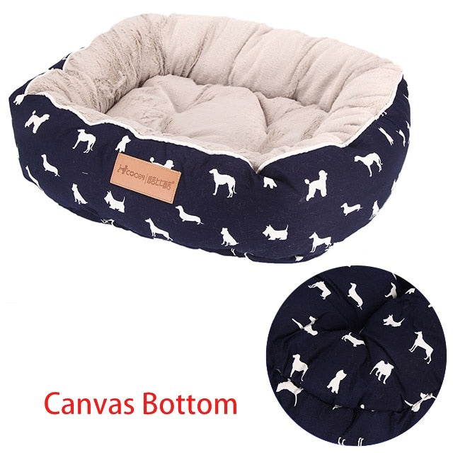 Navy pet bed- Animals Pattern