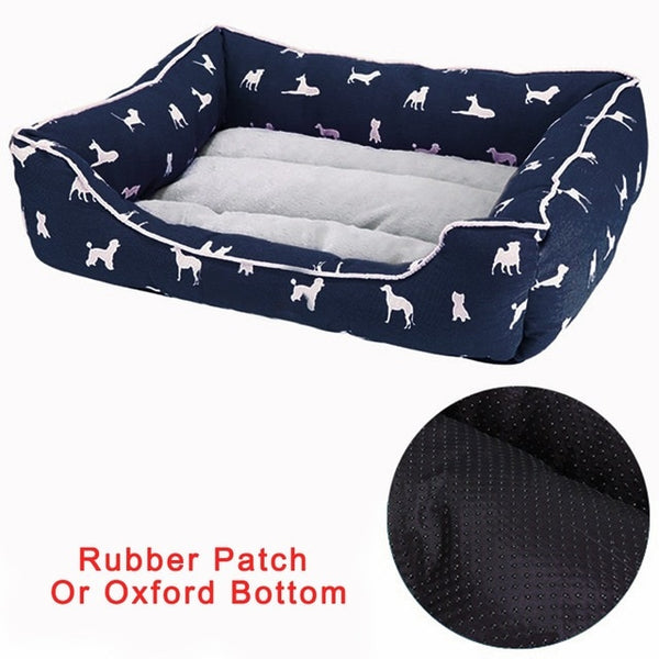 Dog bed - Dogs Pattern - Navy