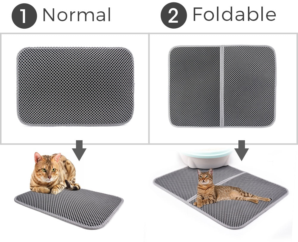 Professional Cat Litter Mat, Honeycomb Double Layer - Waterproof