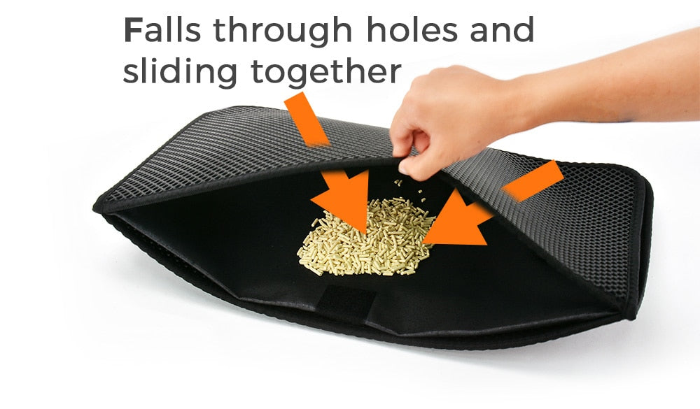 Goorabbit Durable Honeycomb Cat Litter Box Mat, Water Resistant