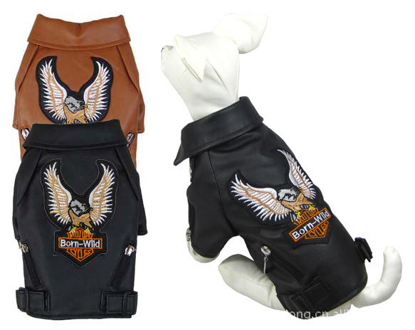Leather Jacket for small-medium dogs