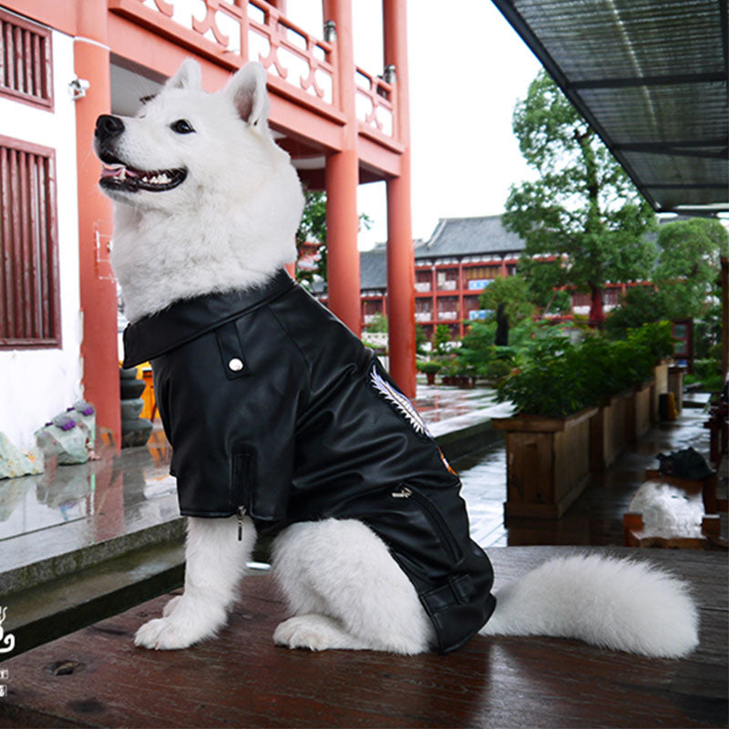 Stylish Leather Jacket for big dogs