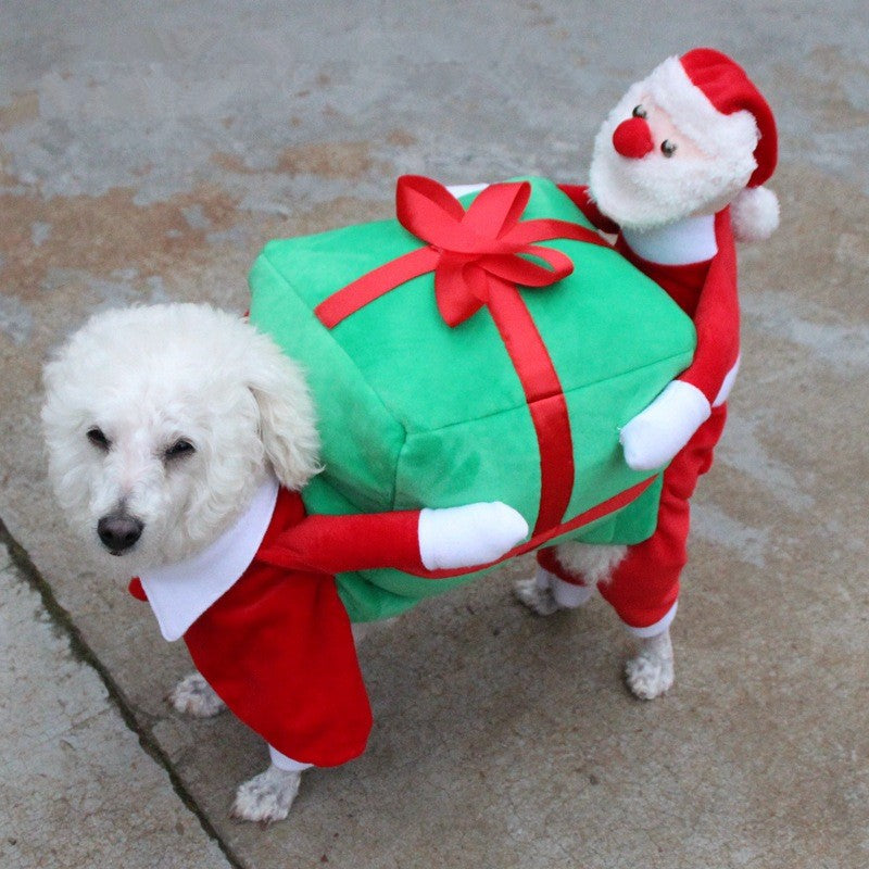 Christmas Santa Claus Funny Costume for pets Loopo Shop Christmas Santa Claus Funny Costume for pets Loopo Shop